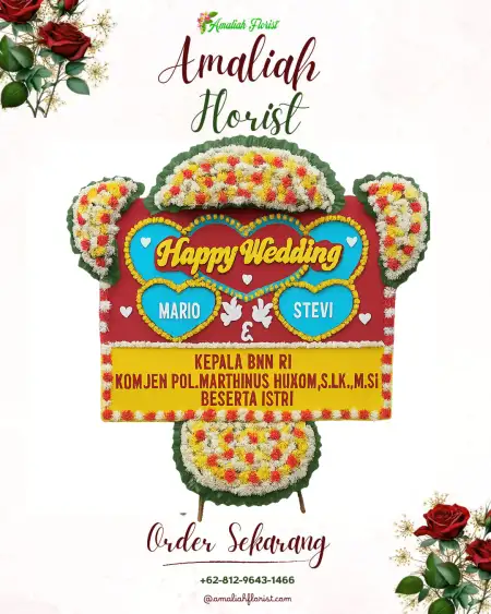 Papan Bunga Pernikahan Gedong Meneng Baru